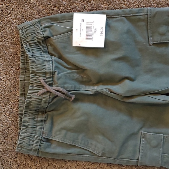 Boys Falls Creek Cotton Twill Cargo Pants Size Sm 6/7 Large NWT Army Olive Green - Picture 2 of 5